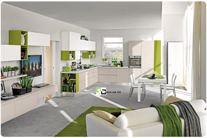 Tủ bếp gỗ công nghiệp 01