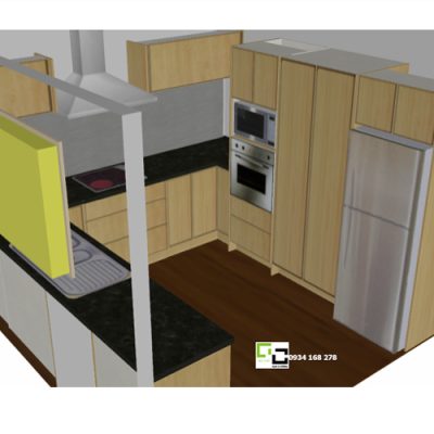 Tủ bếp chữ U 06