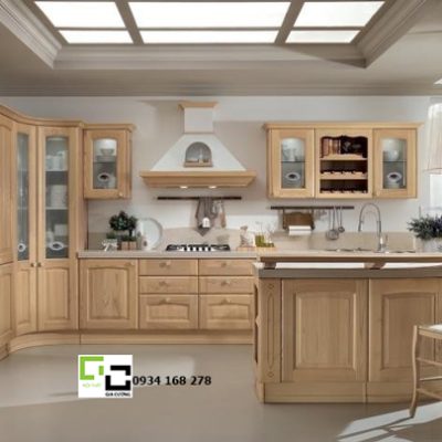 tủ bếp gỗ sồi tự nhiên oak 107