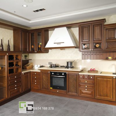 Tủ bếp gỗ tự nhiên 03