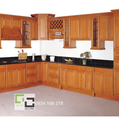 Tủ bếp gỗ căm xe 03